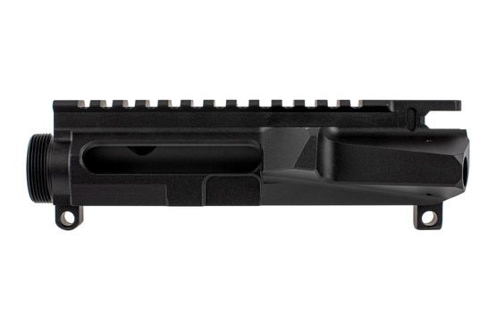 The Cross Machine Tool left handed AR15 stripped upper receiver features a flat top picatinny rail